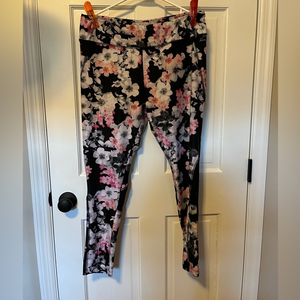 Floral Jockey Workout Pants, Size XL